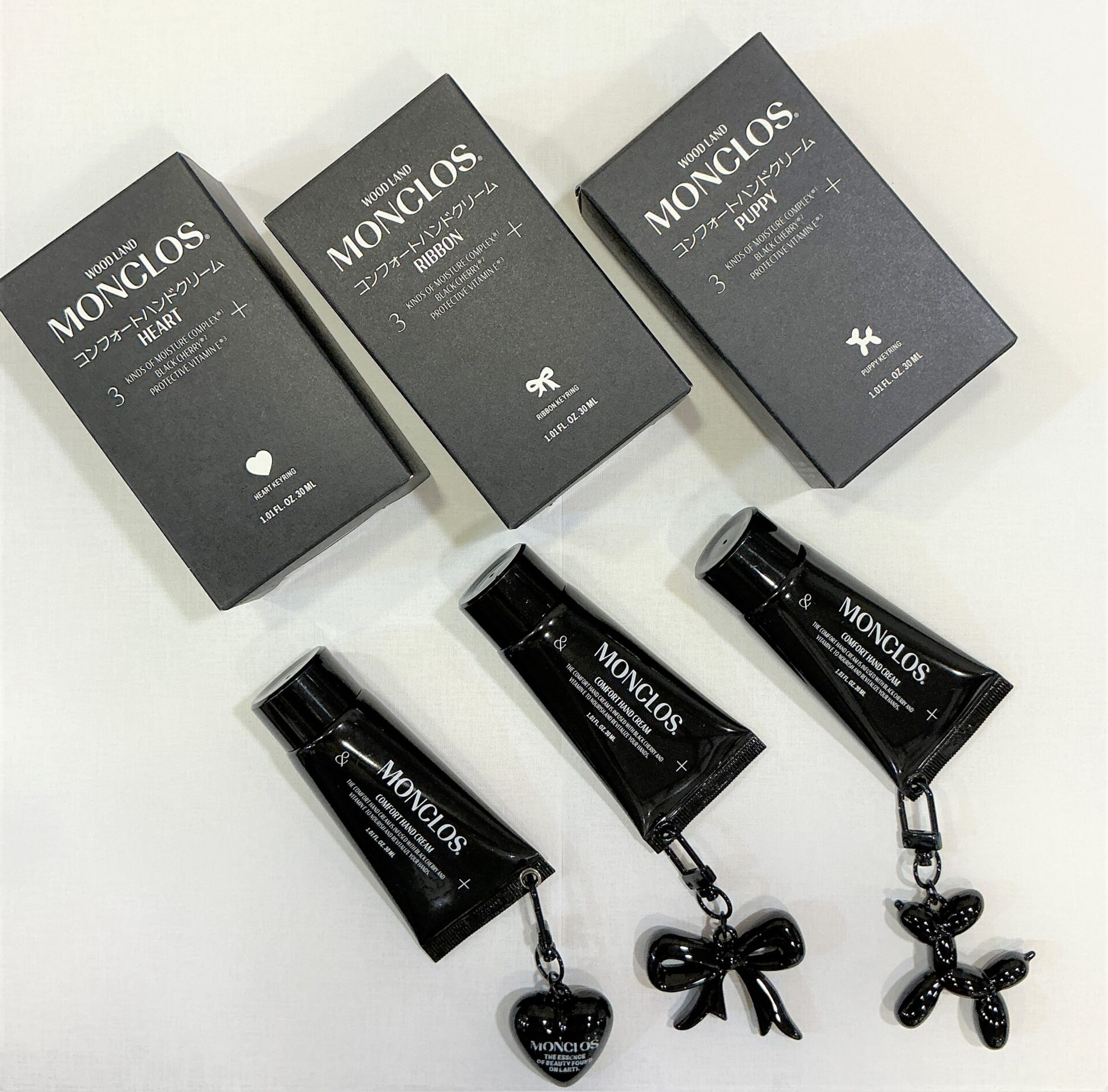 モンクロス　キーリング付きハンドクリームのイメージ画像