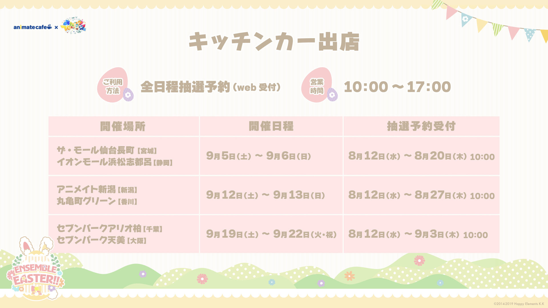 あんスタ10thフェス×アニメイトカフェ ENSEMBLE EASTER!!のサムネイル画像